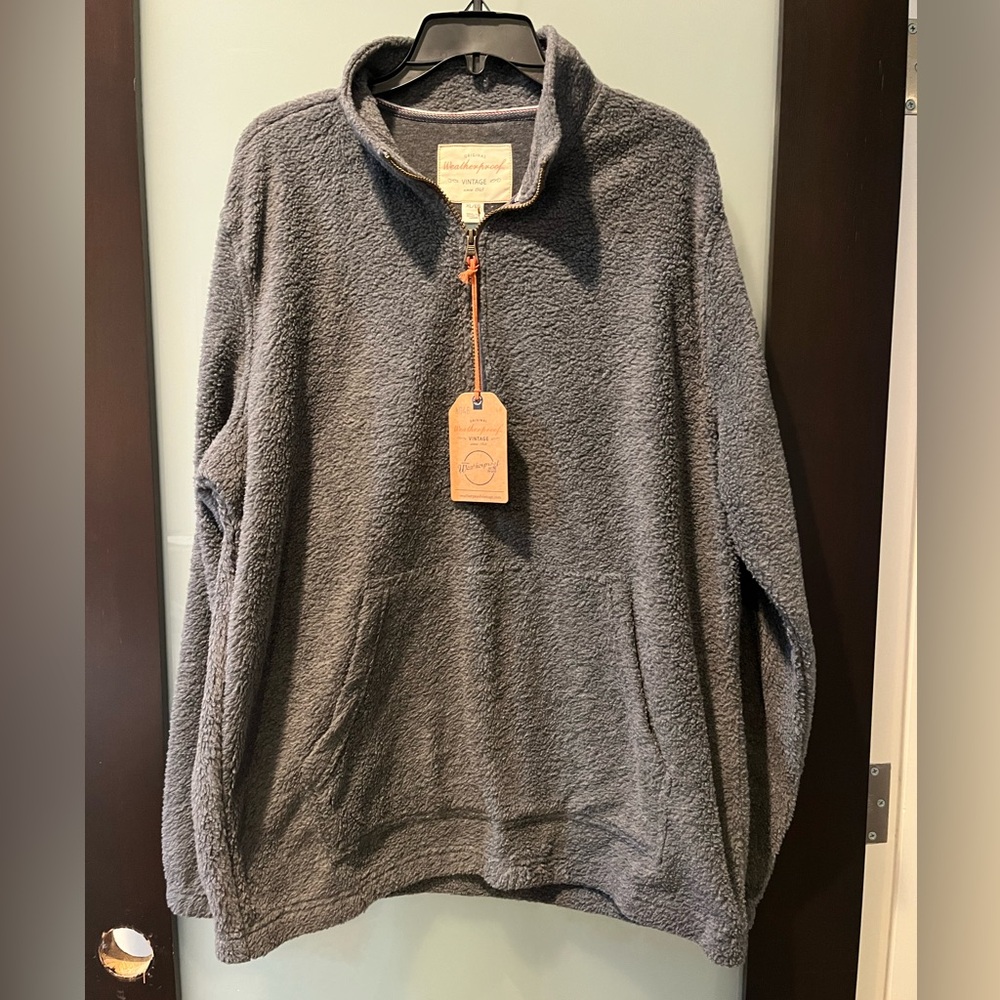 Macy's Weatherproof Vintage Charcoal Pullover 1/4 zip - Size: XL - NWT